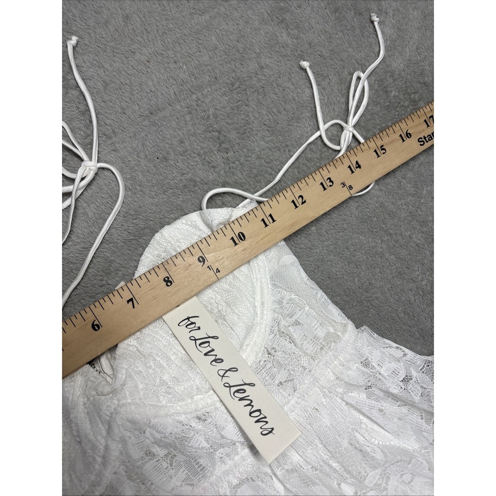 NWT For Love and Lemons Lorena Maxi Dress White Lace Size XS - Picture 7 of 14